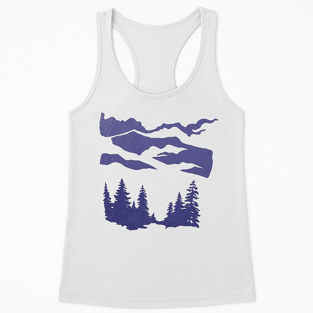Under Armour Women’s Medium HeatGear Loose Tank Top – Blue Mountain Print